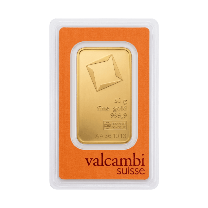 50 Gram Valcambi Swiss Gold Bar