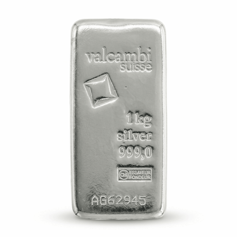 1 Kg Valcambi Swiss Silver Bar