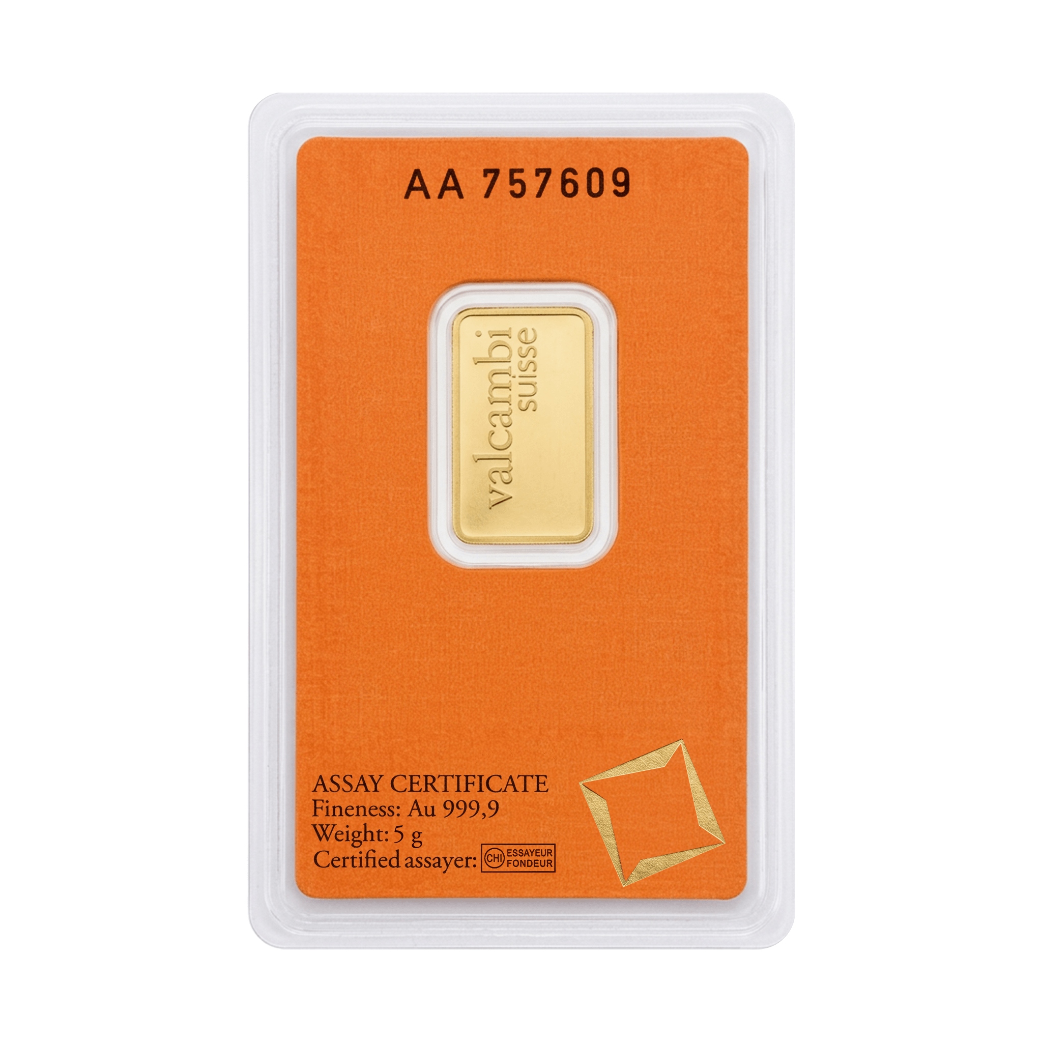 5 Gram Valcambi Swiss Gold Bar